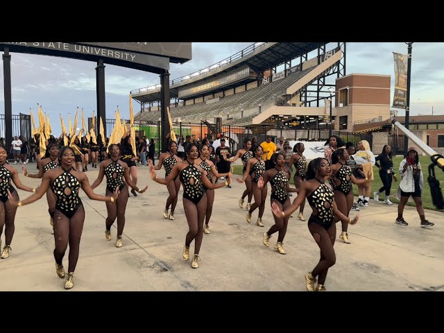 ALABAMA STATE MARCHING OUT VS FLORIDA A&M | HOMECOMING 2024