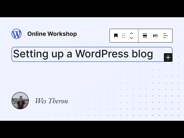 Setting up a WordPress blog