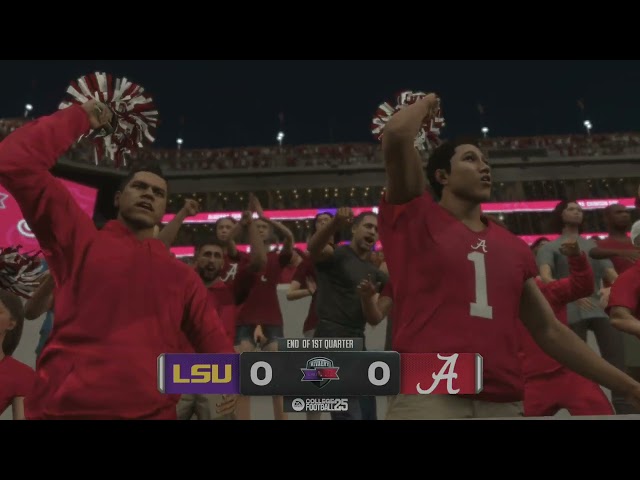 College Football 25 LSU Vs Alabama Rivalry Gameplay