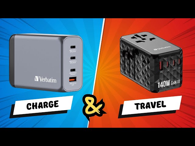 Ultimate Power: Unleash up to 240W with Verbatim GNC GaN Chargers and Travel Adaptors