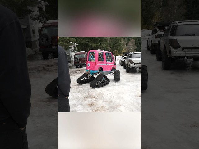 World’s first power wheels with snow tracks!