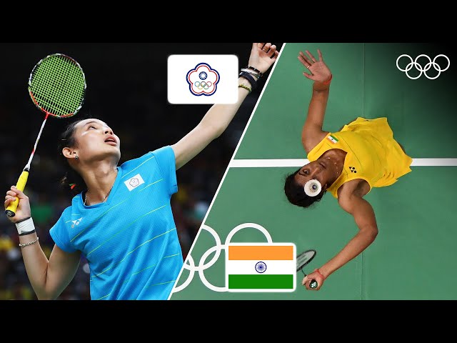 PV Sindhu 🇮🇳vs. Tai Tzu-Ying (TPE) Women's Badminton Round of 16 at Rio 2016!