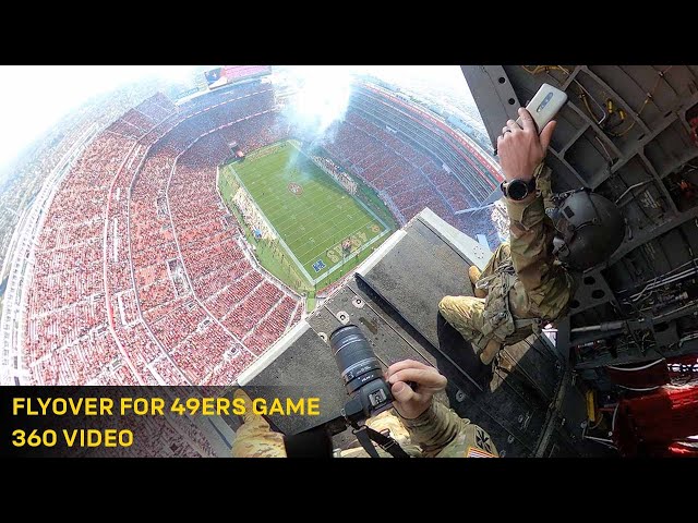 Sky view of 49ers flyover 360 video. 24 December 2022