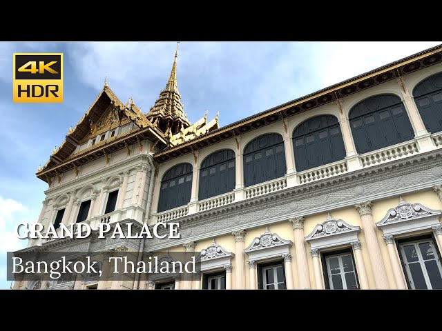 4K HDR| Walking tour Grand Place in Bangkok Thailand |