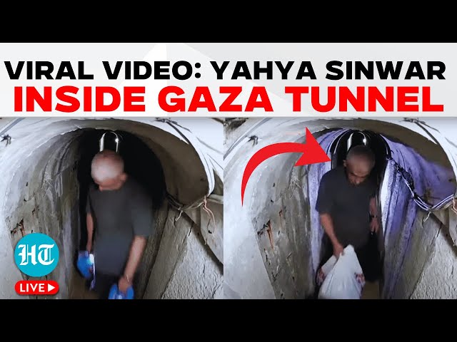 Yahya Sinwar Rare Footage: Slain Hamas Chief Seen Entering Gaza Tunnel Hours Before Oct 7 Attack