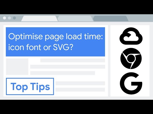 Optimise page load time: icon font or SVG?