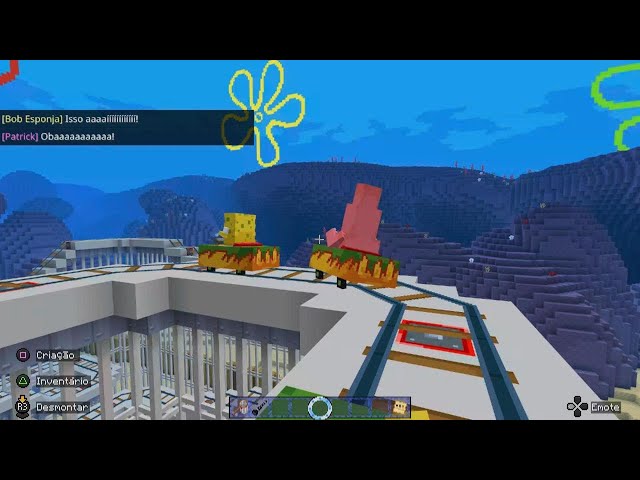 Minecraft |bob esponja (montanha russa)#minecraft #bobesponja  #ps5 4k