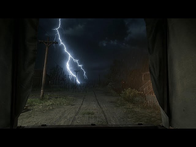 Riding In The Back Of A Covered Wagon During A Thunderstorm | RDR2 ASMR