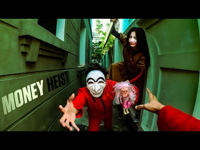 MONEY HEIST ESCAPE SERBIAN DANCING LADY 2.0 (Parkour Chase POV)