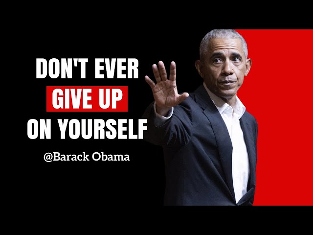 You Can't Let Your Failures Defined You - Barack Obama Inspirational Speech