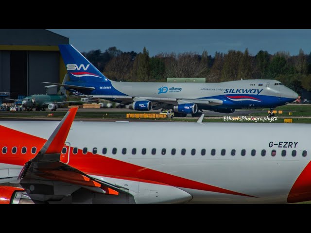 Silkway B747 crossing Runway 33