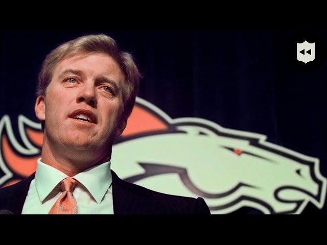 John Elway's Emotional Retirement Press Conference | NFL Throwback