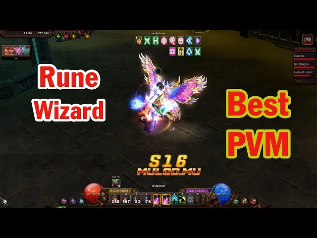 Build Rune Wizard Mu Online Season 16 PVM Max Damge