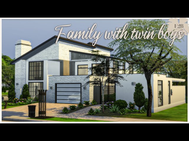 FAMILY WITH TWIN BOYS | Sims 4 CC Speed Build | DOWNLOAD LINK (TRAY+CC+CC LINKS)