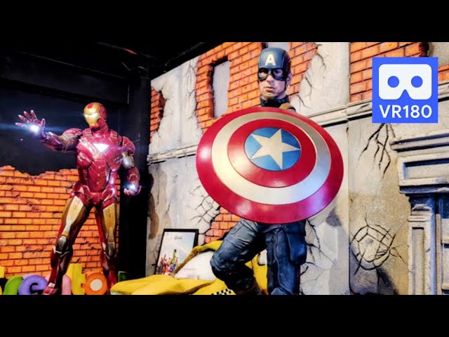 3D 180VR 4K Wow Iron Man & Captain America in Marvel Avengers Station