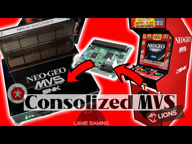 Neo Geo MVS Arcade Board Consolization with NeoJamma Supergun for Lions3, Recap, Battery Mod, Stereo