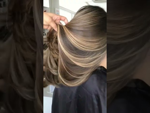 Highlights hair colour transformation #hairstyle