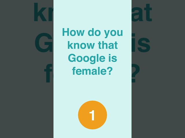 Trivia Quiz: How do you know that Google is female? #funny #jokes #comedy