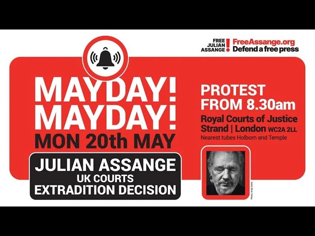 FREE ASSANGE Campaign's livestream from the Royal Courts of Justice