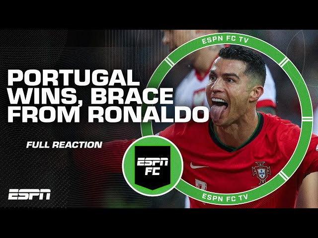 RONALDO BRACE 😱 FULL REACTION to Portugal's win over Poland | ESPN FC