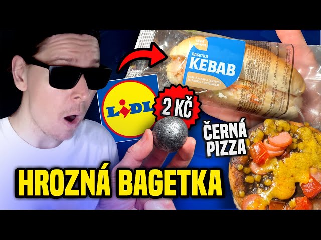 HROZNÁ BAGETA z LIDLU 😂 ČERNÁ PIZZA a další...