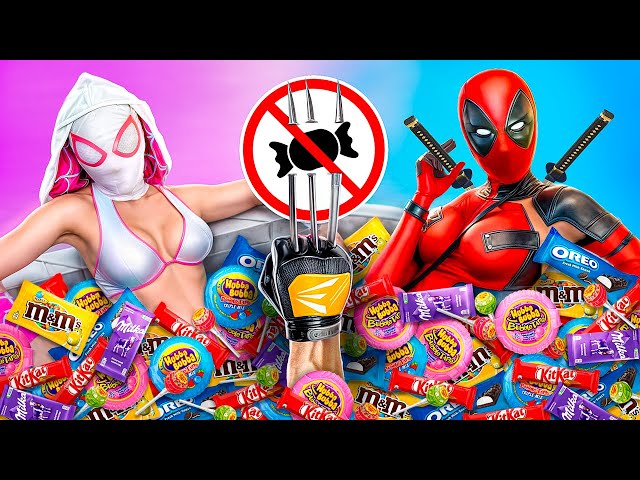 How to Sneak Candy into the Pool! Deadpool vs Wolverine!