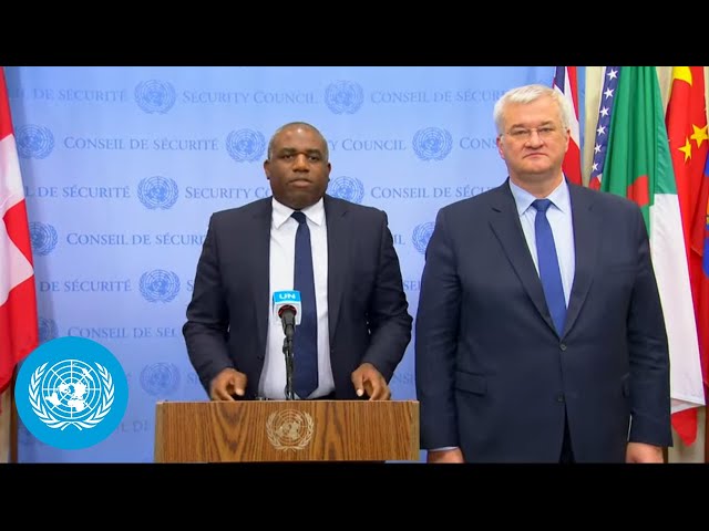 Ukraine & UK on Ukraine - Security Council Media Stakeout (18 November 2024) | United Nations