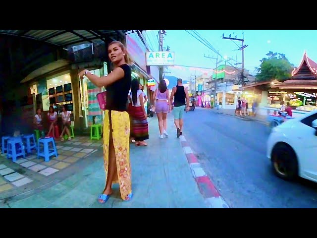 3D VR girls Thai Massage Street in Patong Walking - タイ マッサージ VLOG112