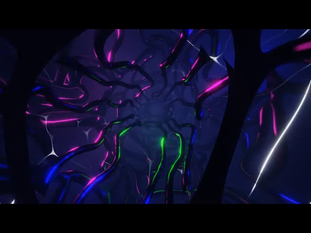 Abstract Glowing Tunnel Animation 4K Loop 4K Long Screensaver || Wallpaper Purple Pink Green