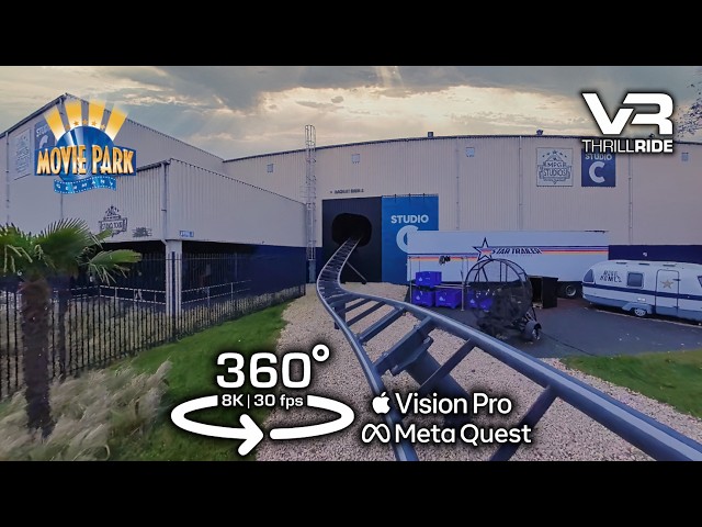 Mind-Blowing 360° 😱 Twister epic VR Roller Coaster: 8K Experience Movie Park Studio Tour Meta Quest