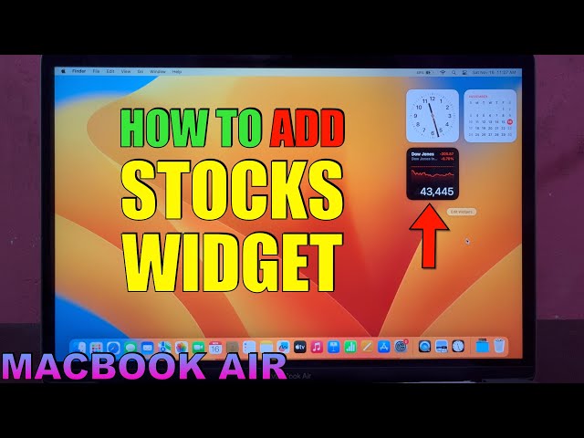 How to ADD Stocks Widget on MACBOOK