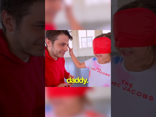 Daughter Tries to Find her Dad Blindfolded #shorts