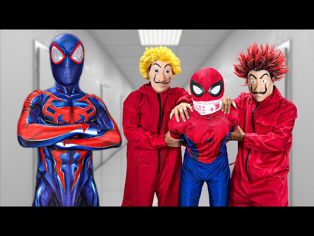 TEAM SPIDER-MAN vs BAD GUY TEAM IN REAL LIFE || RESCUE RED HERO From BAD-HERO ( Live Action )