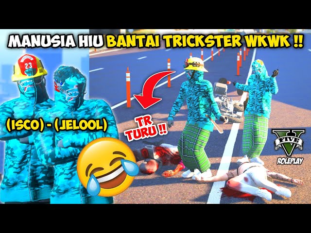 MENJADI MANUSIA SILUMAN IKAN HIU !! BANTAI TRICKSTER & SEMUA WARGA KOTA WKWK !! GTA V ROLEPLAY