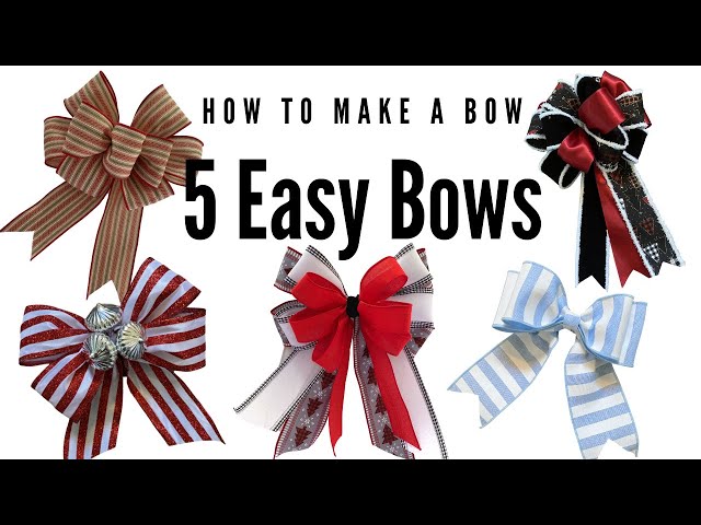 How to Make a Bow | Christmas Bow Making | Easy Bows | 5 Easy Bow Tutorials | Bow Making 101