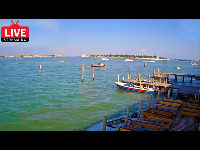 🔴 Venice Italy Live Cam - Laguna Est Venice - Stream from Cantieri Biasin - Instant Weather