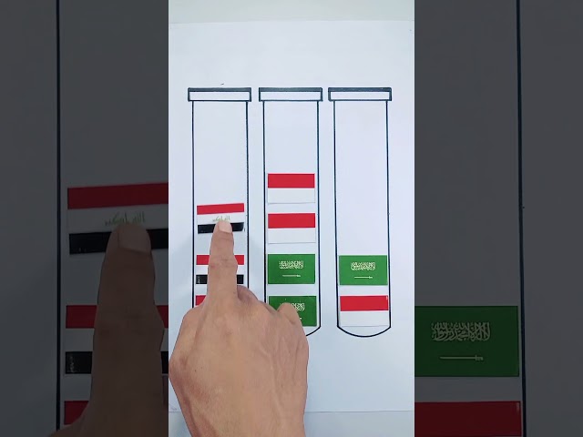 Kreslení vlajky 🇮🇩 ❤️ 🇮🇶 ❤️ 🇸🇦 #art #flag #indonésie #creativeart #viral #shorts