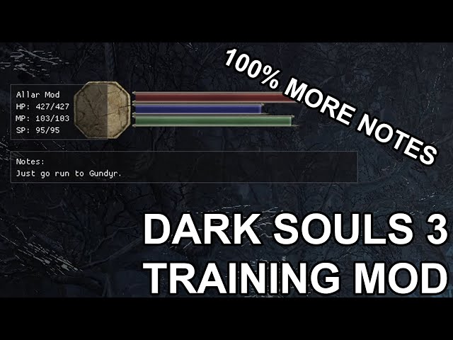 AllarMod | Update 1: Notes | Dark Souls 3 Training Mod