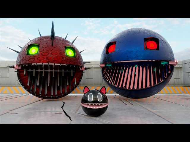 Best Pacman Videos [Volume 24] - Cartoon Cat Vs Two Robot Pacs