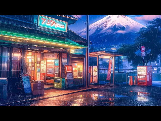 Japanese Rainy Night ⛰ Lofi Sleep Music To Make You Deep Focus On Your Sleep ⛰ Pluviophile Lofi