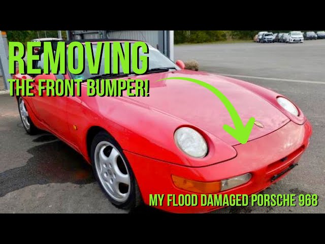 Restoring a Flood Damaged Porsche 968: Removing the front bumper cover #porsche968 #bumpercover