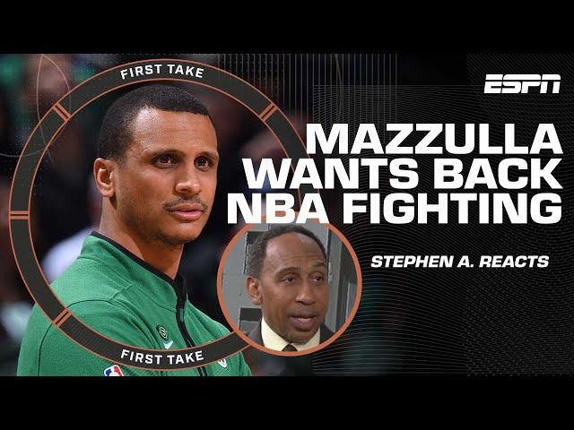 Stephen A. reacts to Joe Mazzulla wanting the NBA to ‘bring back fighting’ 👀 | First Take