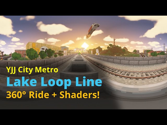 [360°] Minecraft Automatic Metro/Subway System | YJJ City Lake Loop Line Clockwise (Jun 2023)