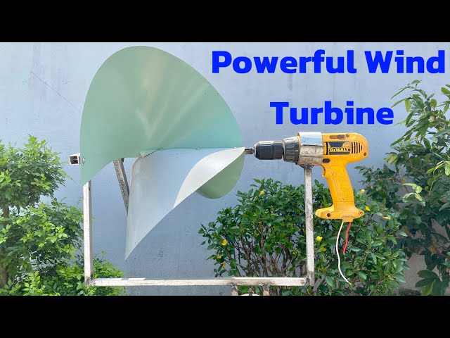 Build a Powerful Wind Turbine at Home with Simple Tools. New technology wind turbine.