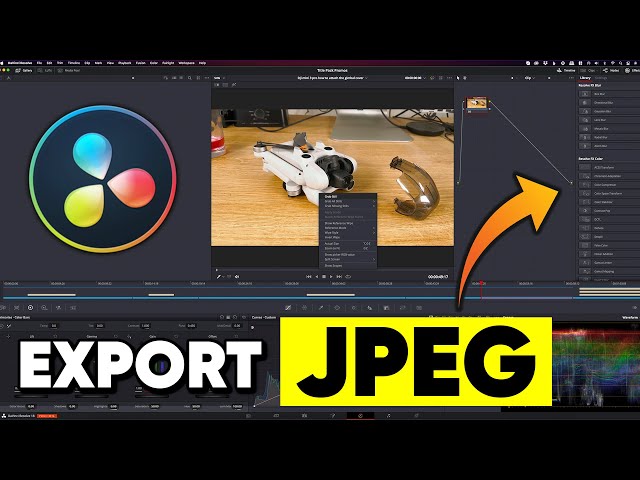 Davinci Resolve how to export a jpeg from the timeline - quick guide