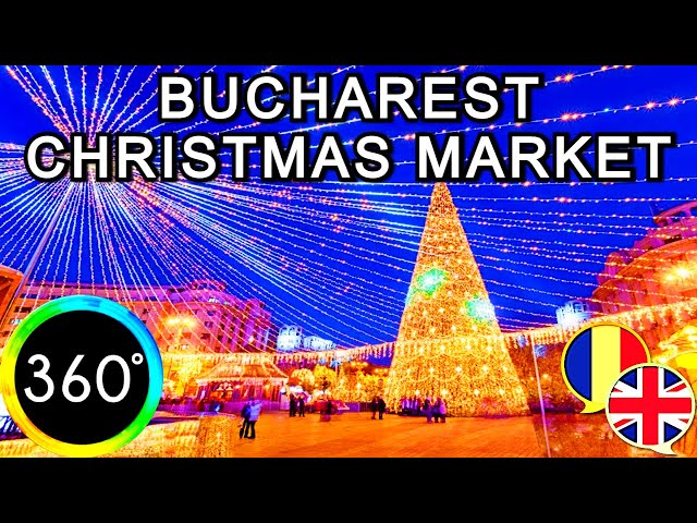 360° Video Bucharest Christmas Market Romania Daniel Nelu Travel Vlog #ChristmasMarket #Romania 4K