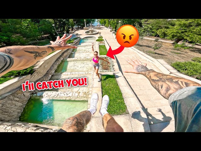 Escaping ANGRY GIRLFRIEND! 🤬 (Epic Chase POV)