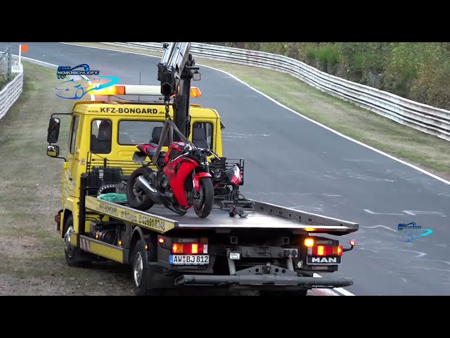 NURBURGRING Motorcycle Crash Fails Compilation 2021