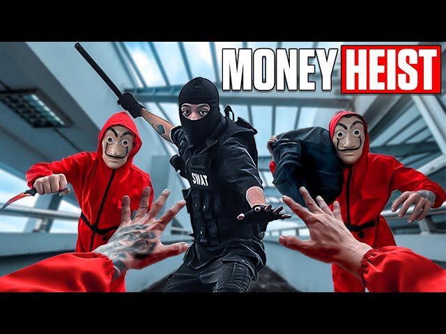 MONEY HEIST vs POLICE in REAL LIFE ll THERE WILL BE BLOOD 1.0 ll (Epic Parkour Pov Chase)