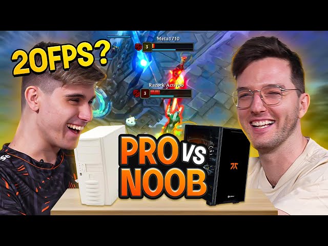 PLAYING LOL ON A PHONE?! | Pro vs Noob ft. Razork & Nightshare